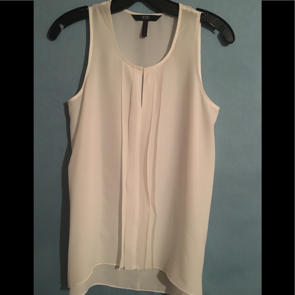 BCBG Paris White Blouse Top Size XXS